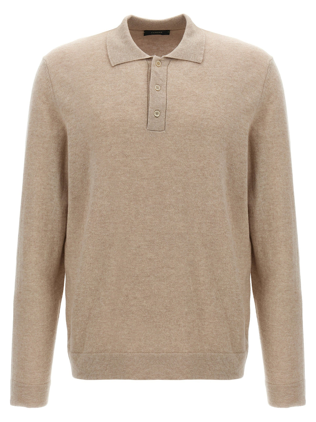 ZANONE Beige Virgin Wool Polo Shirt