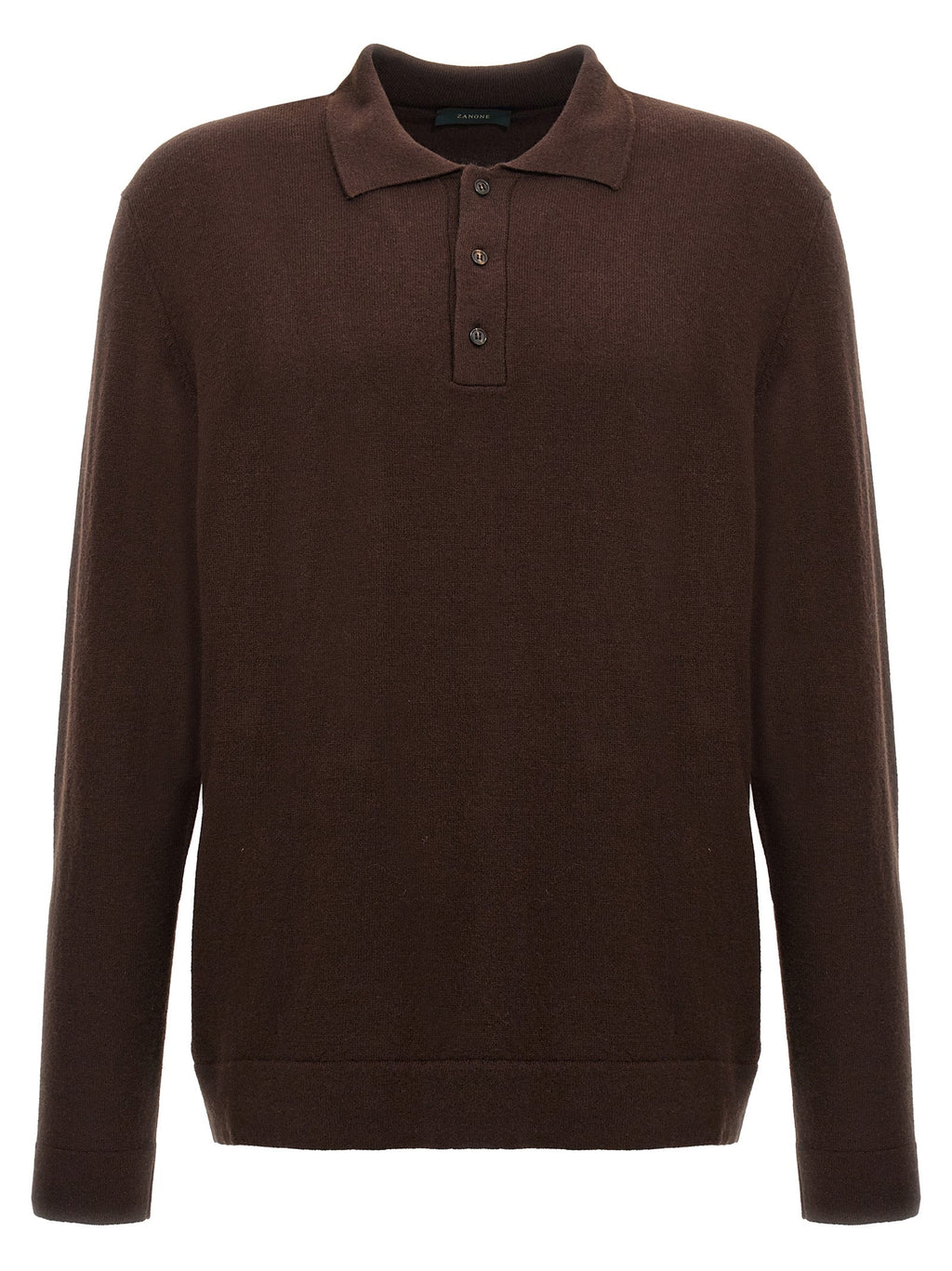 ZANONE Brown Virgin Wool Polo Shirt
