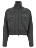 Brunello Cucinelli Gray Cashmere Cardigan