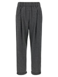 Brunello Cucinelli Gray Virgin Wool Casual Pants