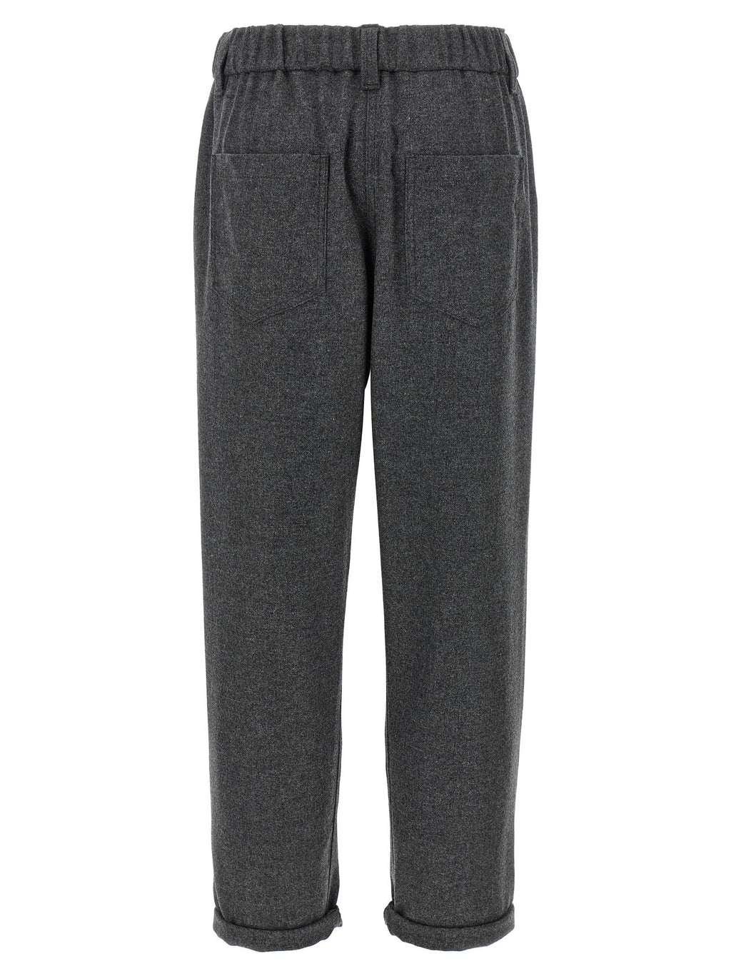 Brunello Cucinelli Gray Virgin Wool Casual Pants