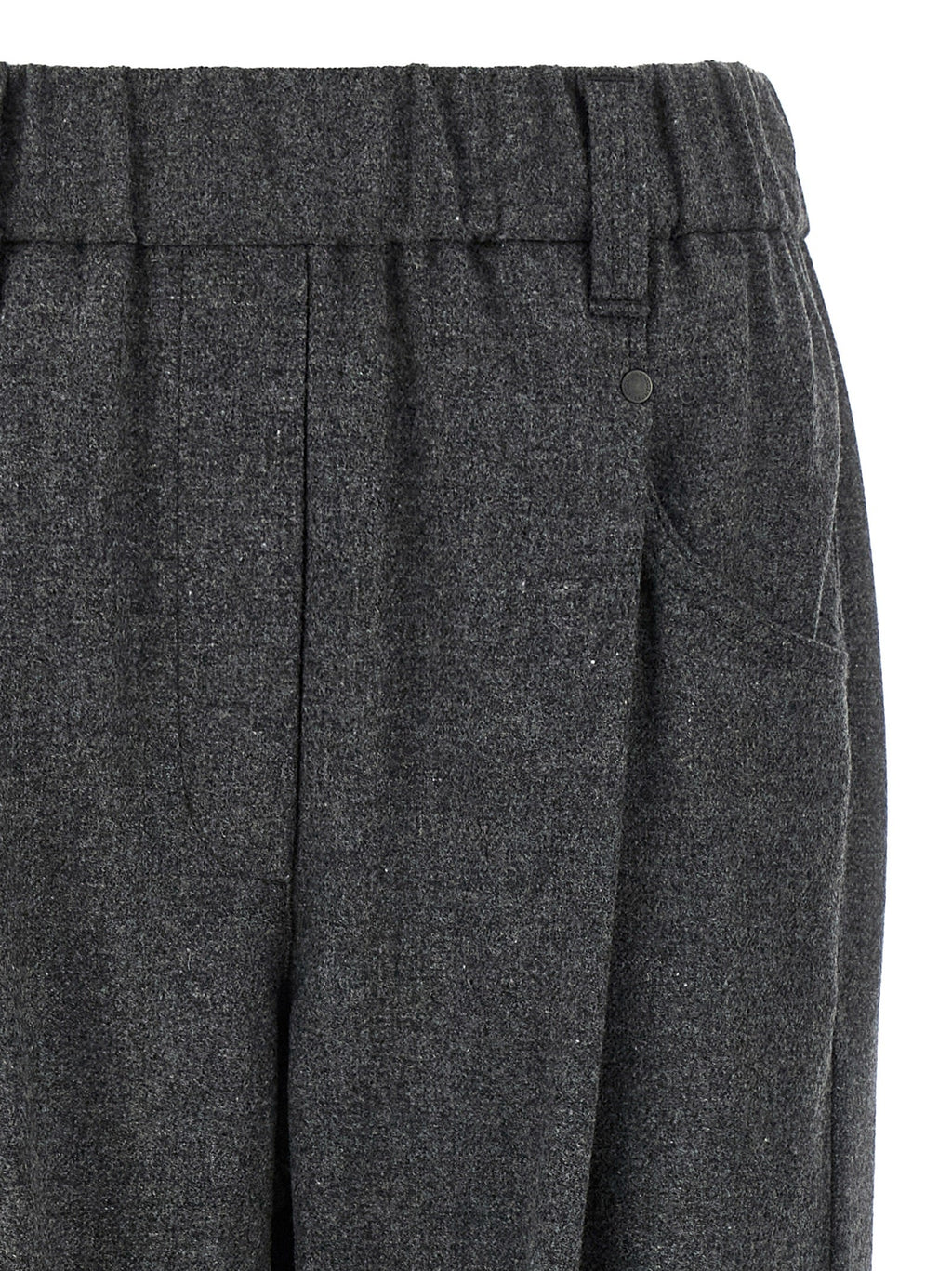 Brunello Cucinelli Gray Virgin Wool Casual Pants