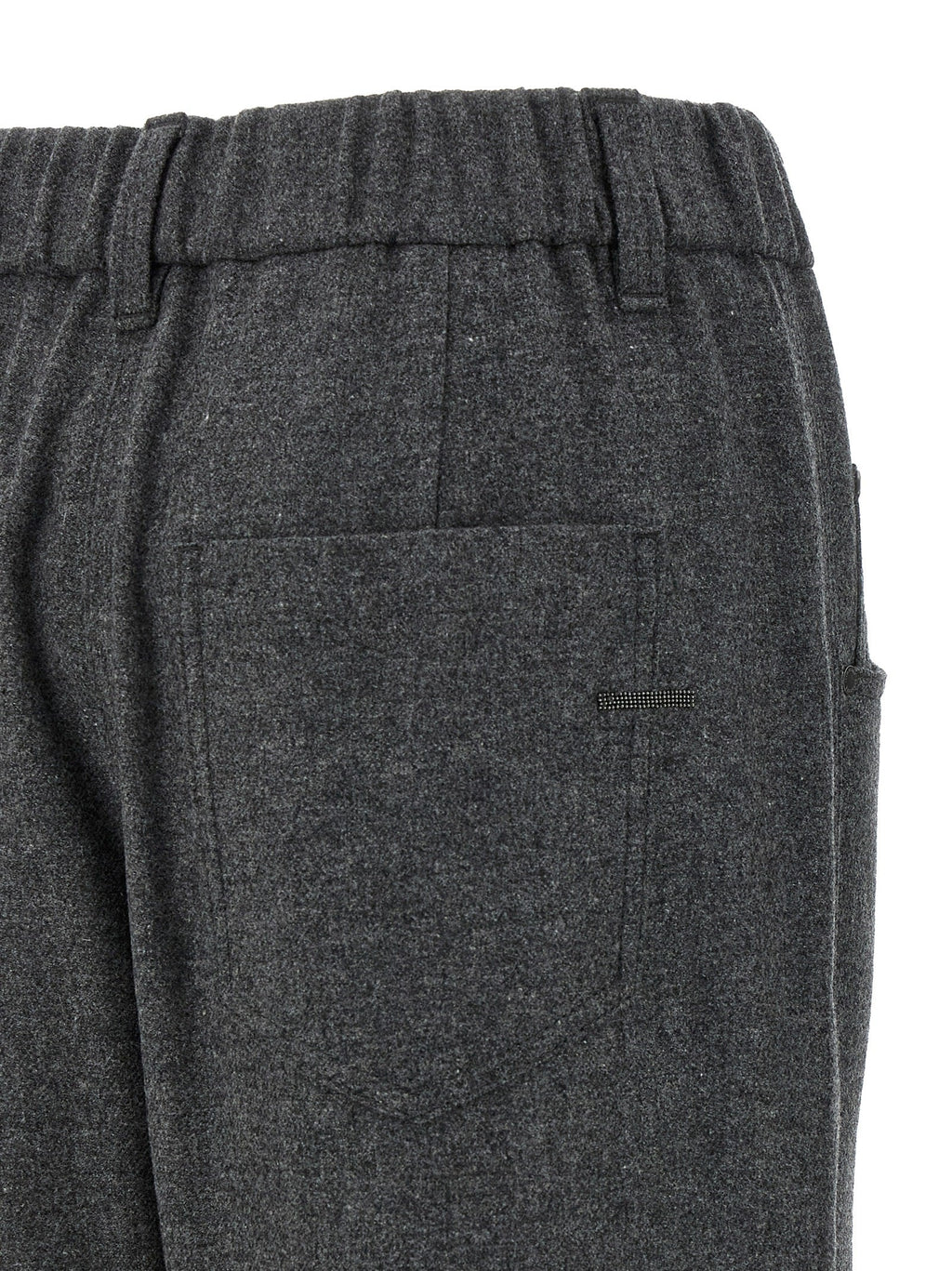 Brunello Cucinelli Gray Virgin Wool Casual Pants