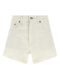 R13 White Cotton Bermuda Shorts