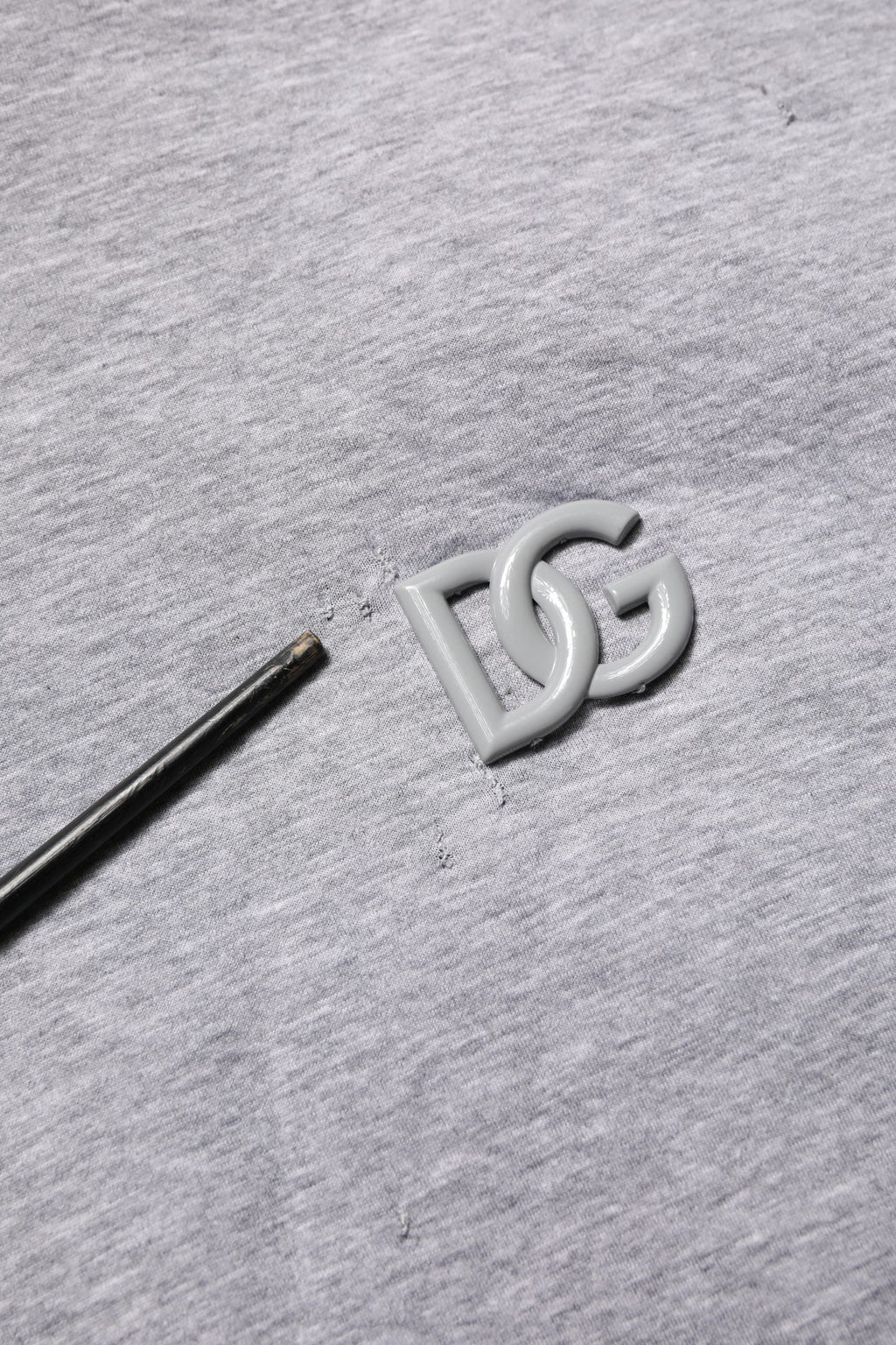Dolce & Gabbana Gray Cotton Logo Hooded Sweatshirt Sweater