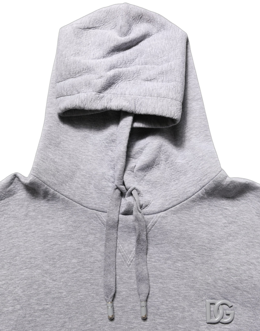 Dolce & Gabbana Gray Cotton Logo Hooded Sweatshirt Sweater