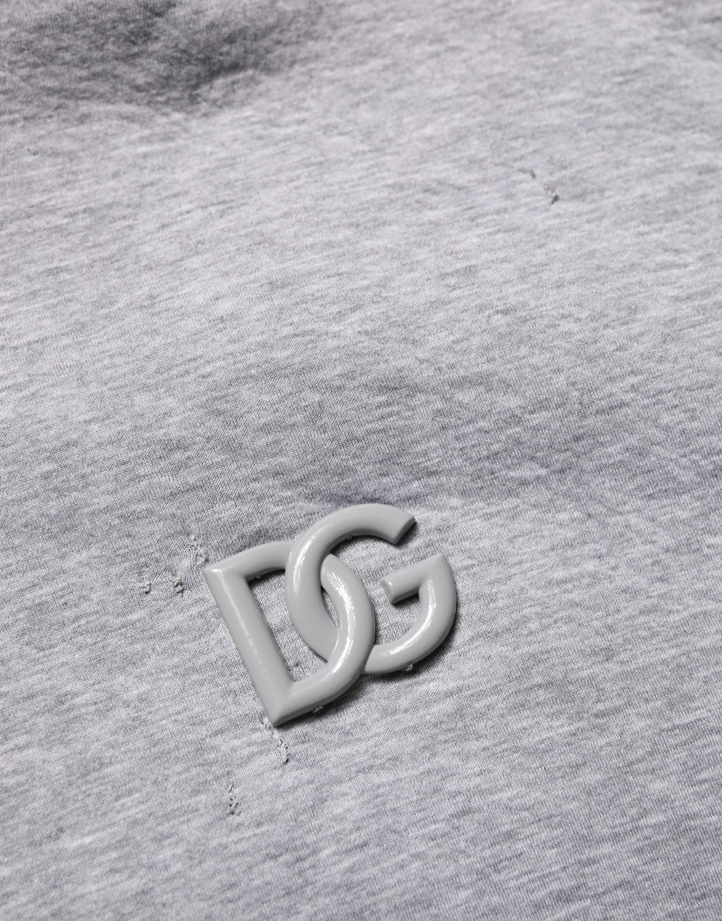 Dolce & Gabbana Gray Cotton Logo Hooded Sweatshirt Sweater