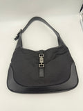 GUCCI JACKIE Leather and Canvas Handbag