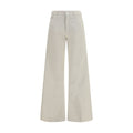 Haikure White Cotton Relaxed Fit Jeans