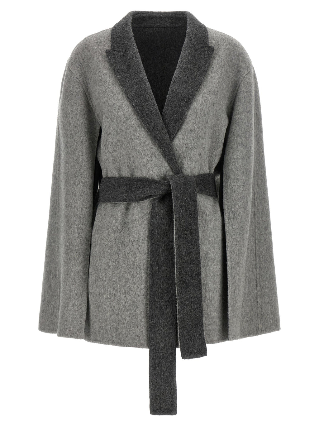 Alberta Ferretti Gray Wool Cardigan