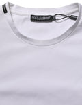 Dolce & Gabbana White Cotton Short Sleeves Crew Neck T-shirt