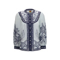 FARM RIO Multicolor Ramie Pattern Shirt