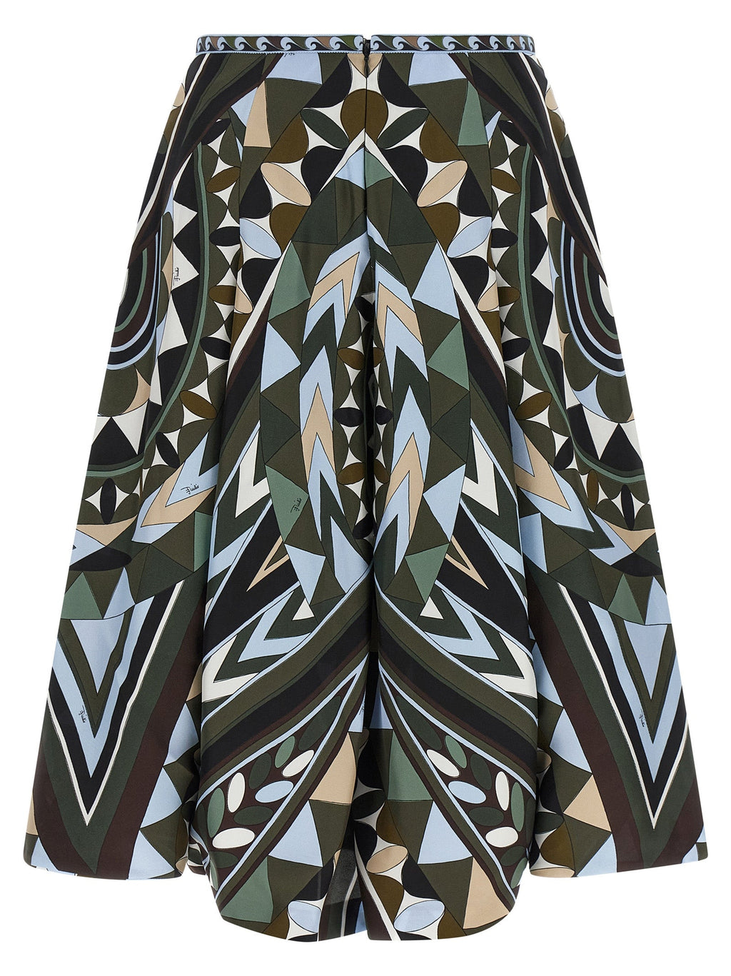 Emilio Pucci Multicolor Silk Midi Skirt