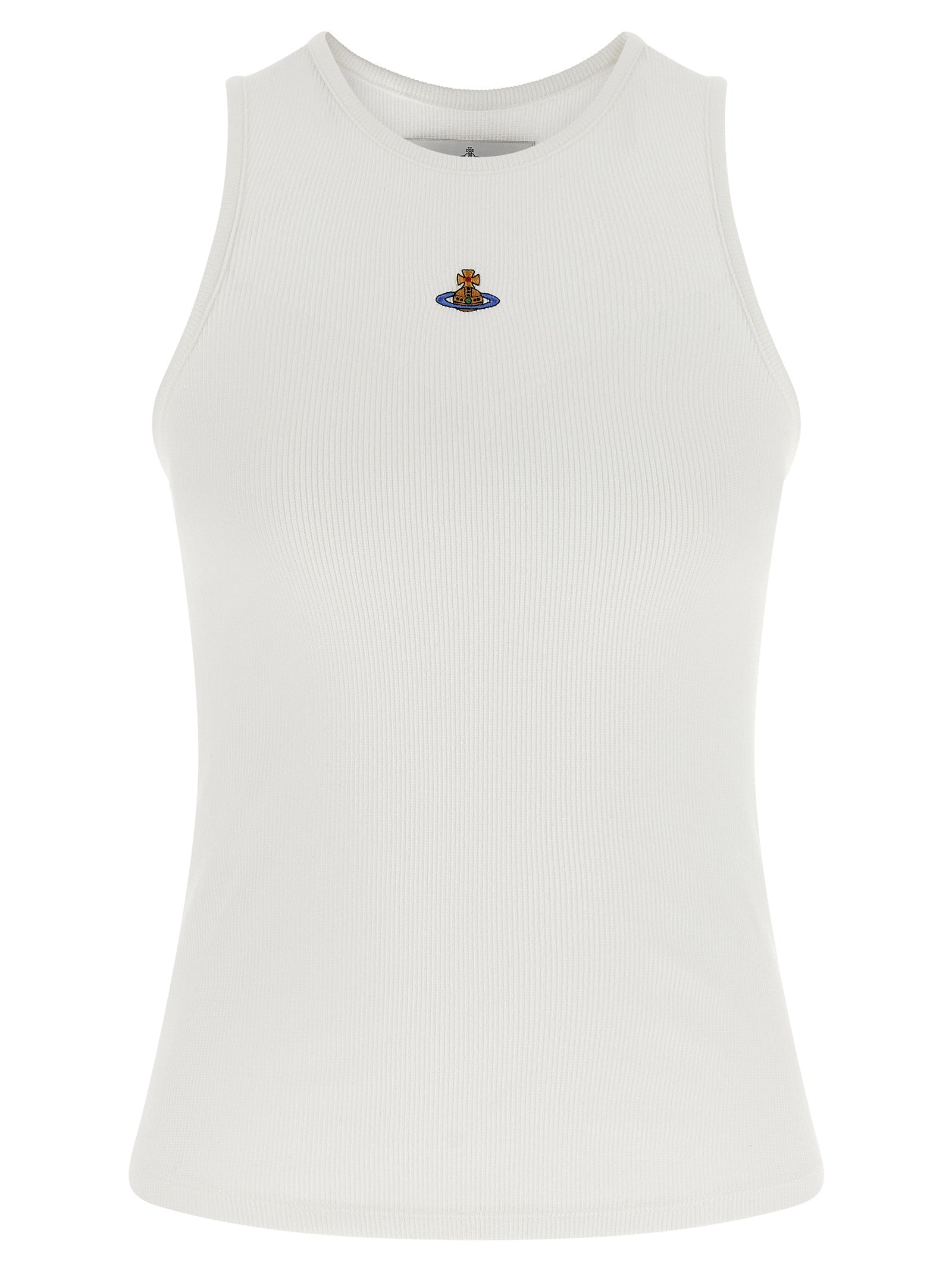 Vivienne Westwood White Cotton Sleeveles T-Shirt