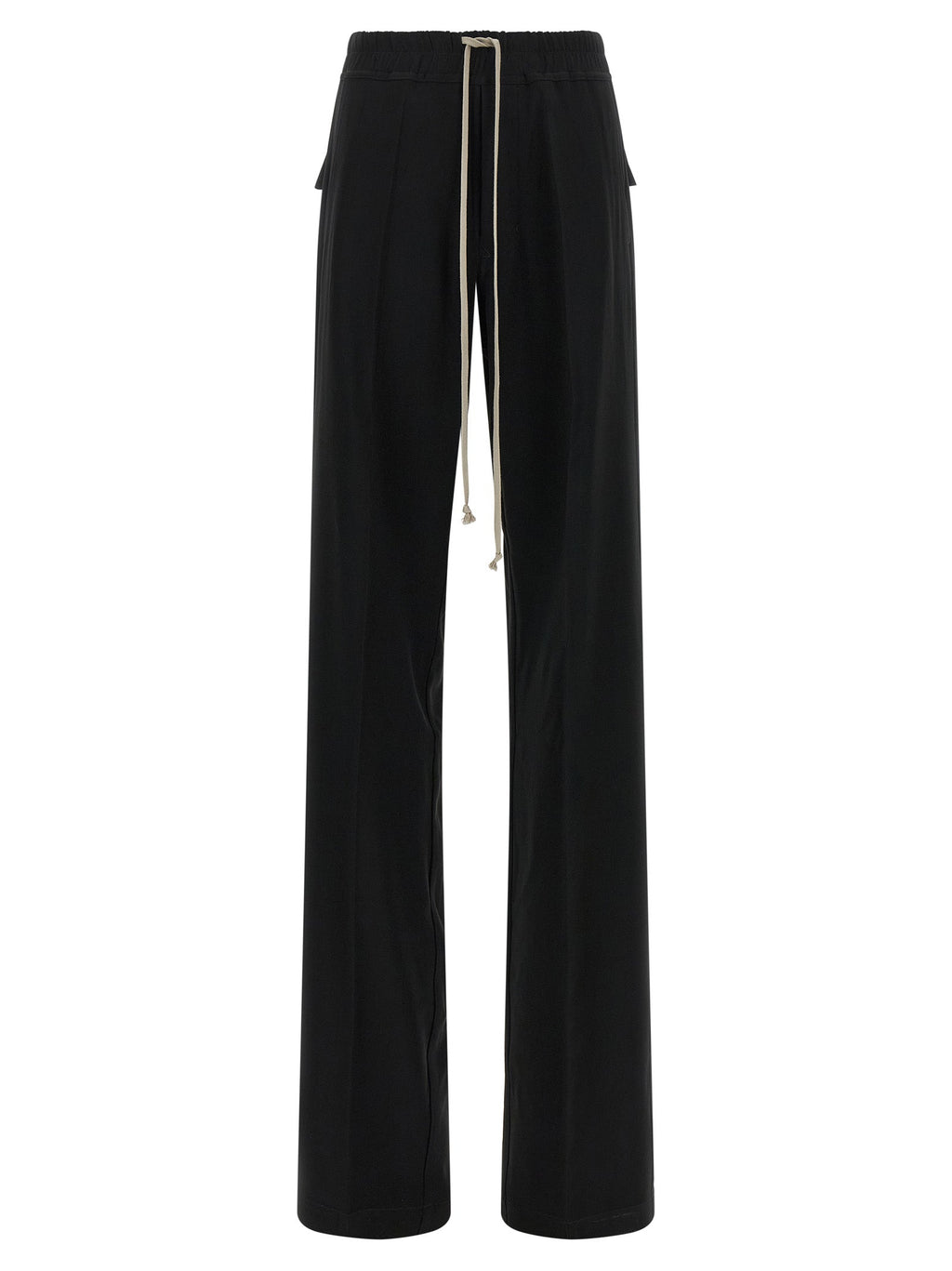 Rick Owens Black Viscose Casual Pants
