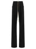 Rick Owens Black Viscose Casual Pants