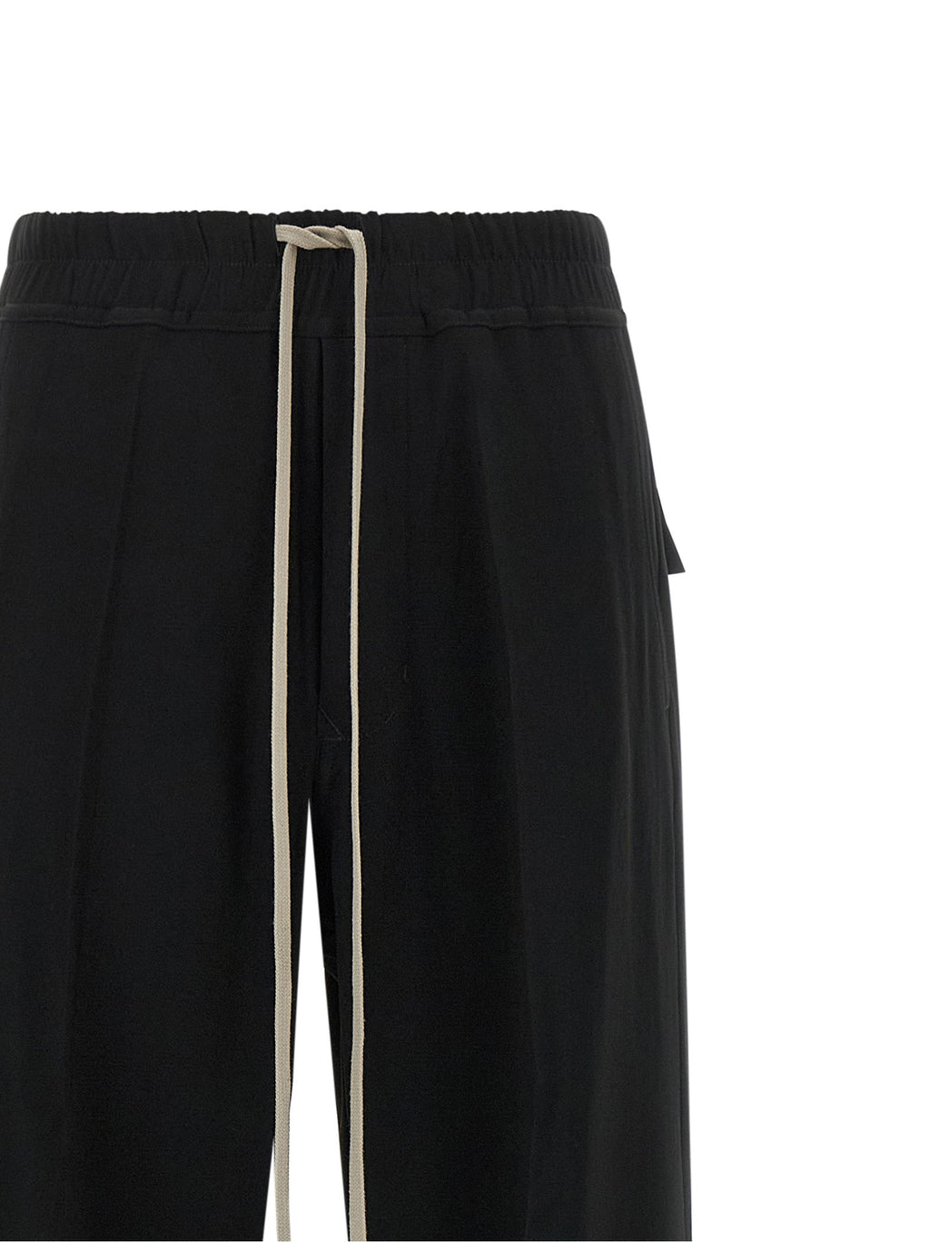 Rick Owens Black Viscose Casual Pants