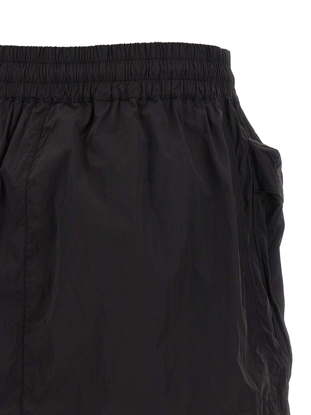 Diesel Black Polyamide Long Skirt