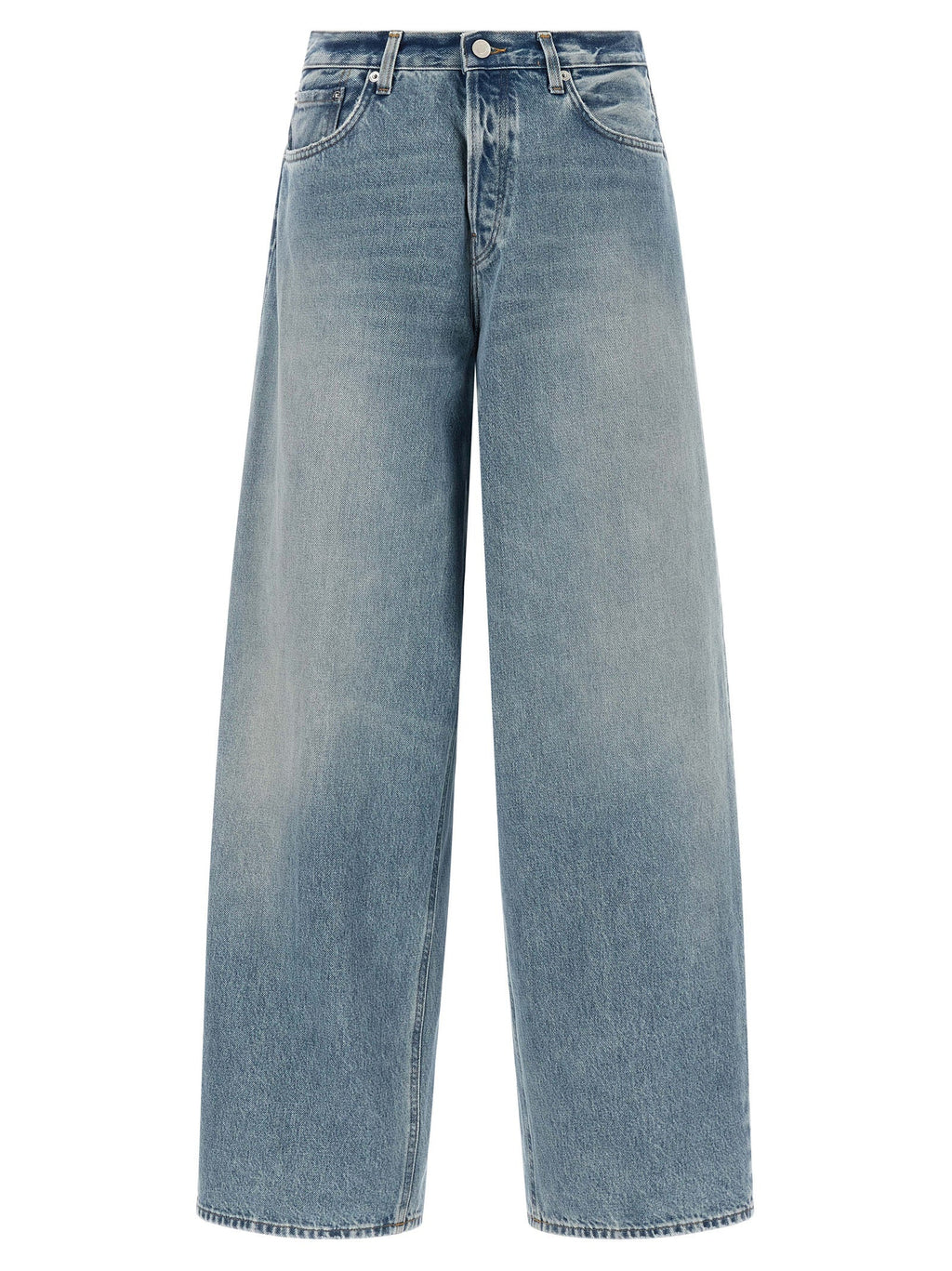 Haikure Blue Cotton Relaxed Fit Jeans