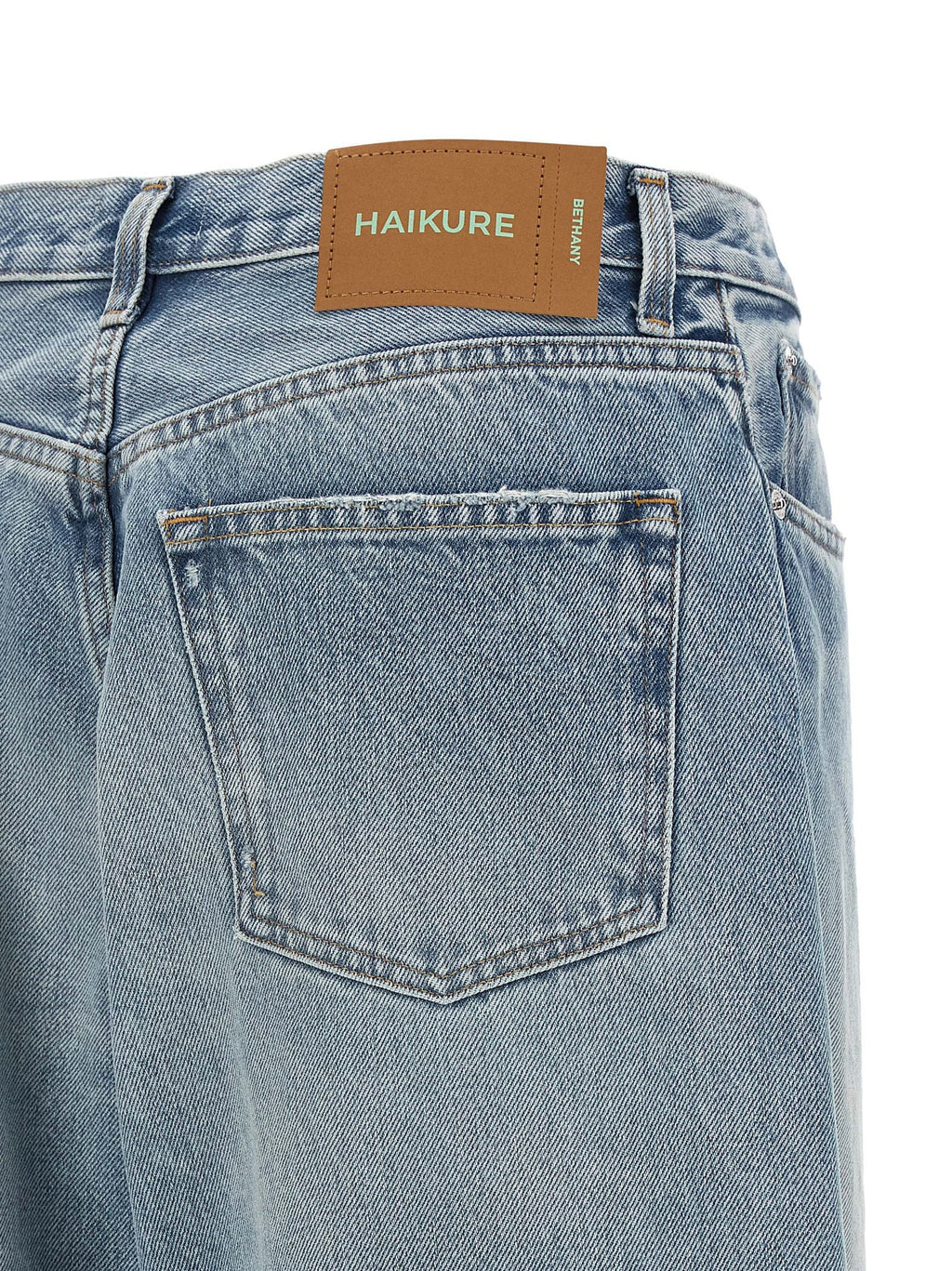 Haikure Blue Cotton Relaxed Fit Jeans