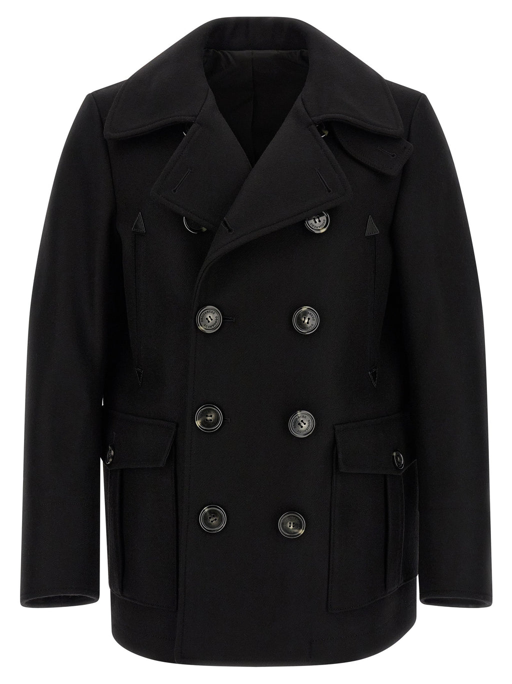 Dsquared² Black Wool Coat