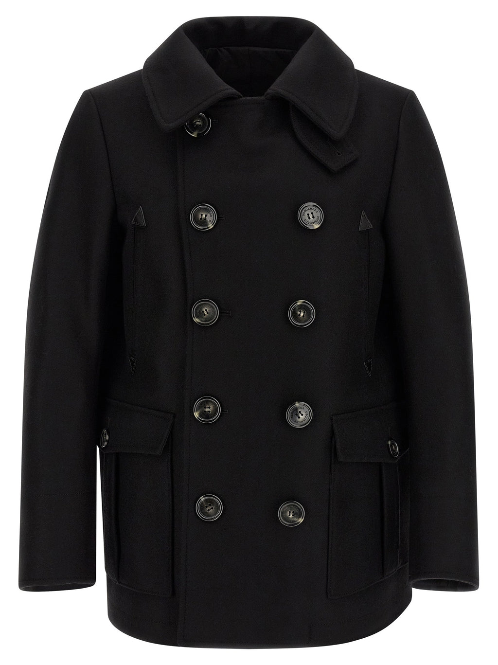 Dsquared² Black Wool Coat