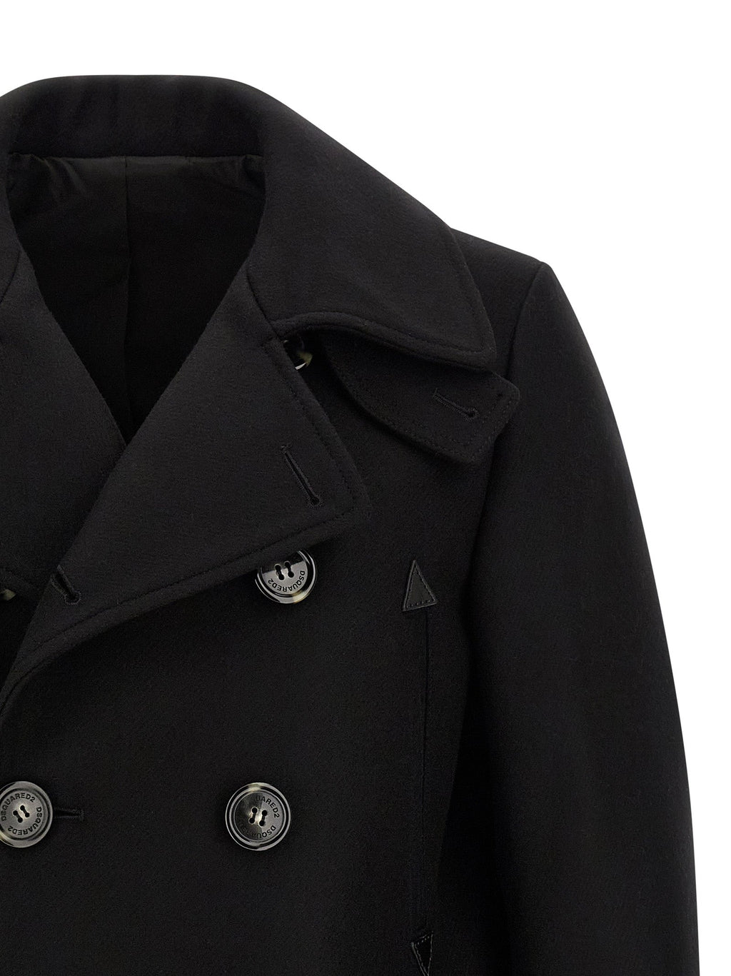 Dsquared² Black Wool Coat