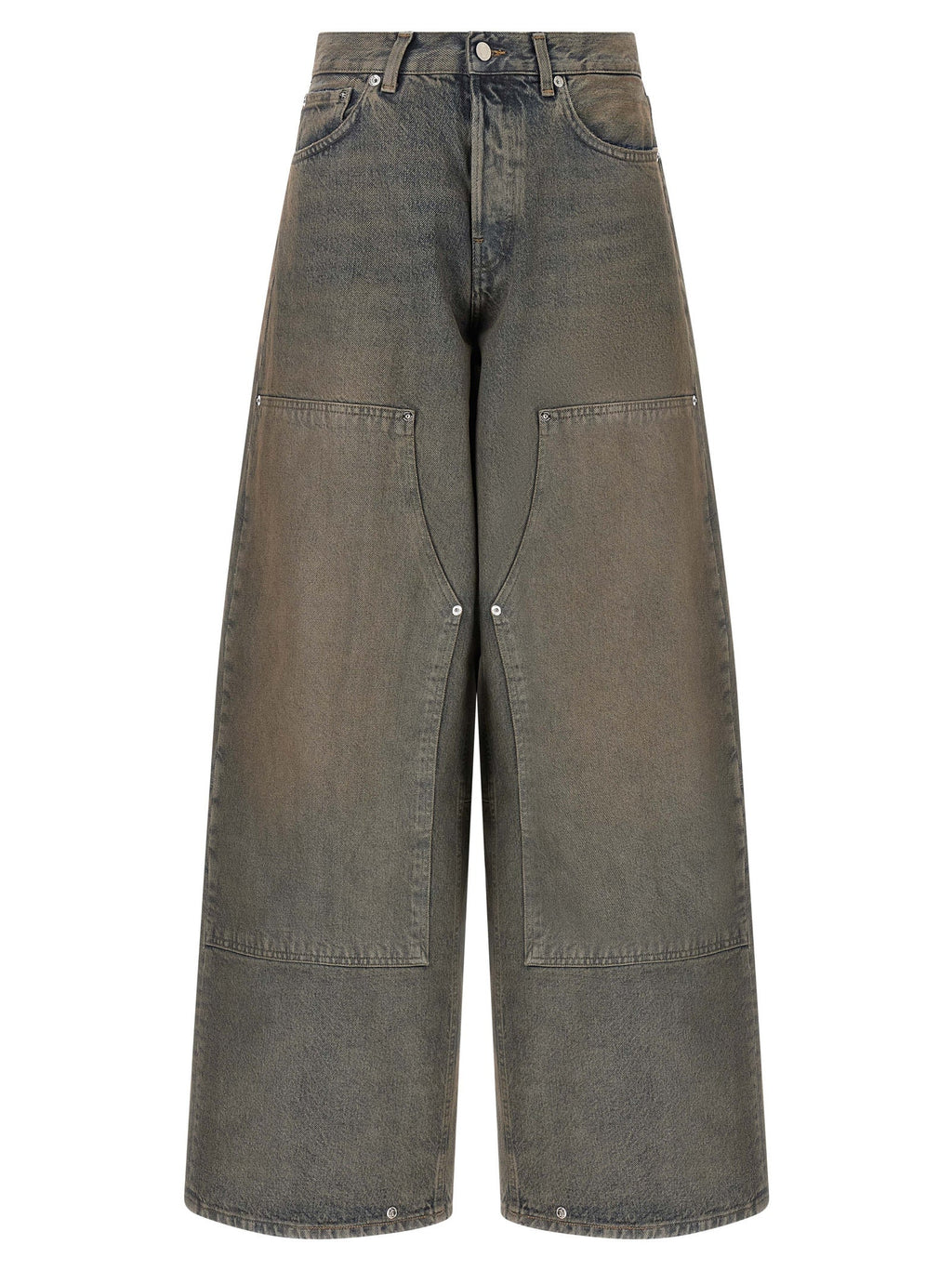 Haikure Blue Cotton Relaxed Fit Jeans