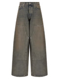 Haikure Blue Cotton Relaxed Fit Jeans