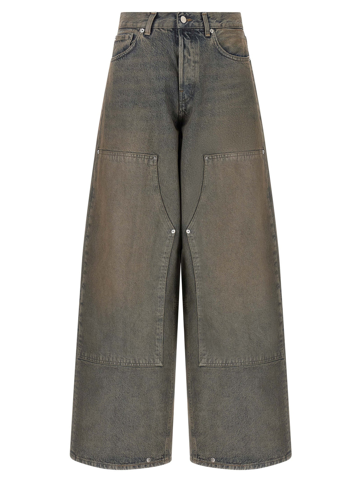Haikure Blue Cotton Relaxed Fit Jeans