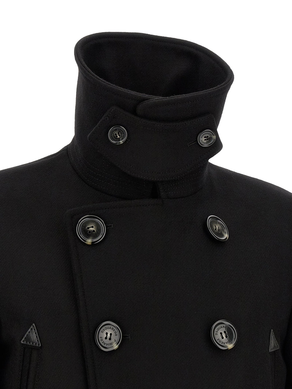 Dsquared² Black Wool Coat