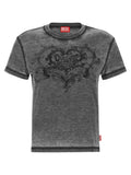 Diesel Gray Polyester T-Shirt
