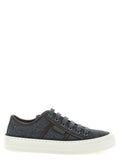 Brunello Cucinelli Gray Virgin Wool Low Top Sneakers