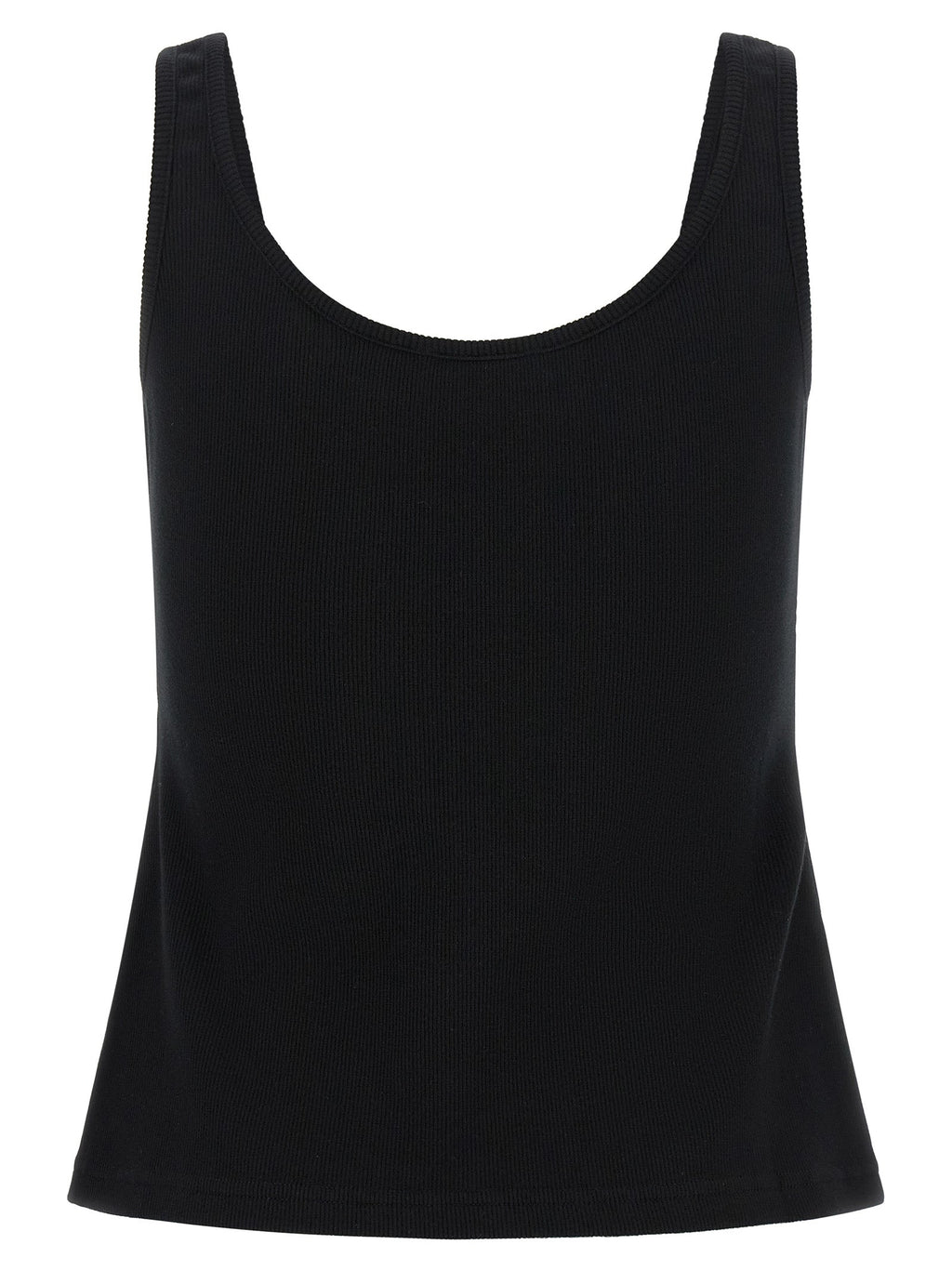 Off-White Black Cotton Tank Tops