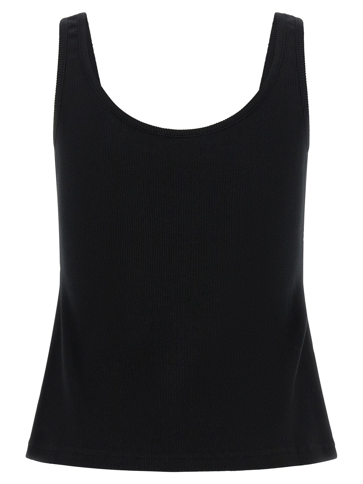 Off-White Black Cotton Tank Tops