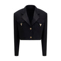 Versace Black Wool Oves Aries Blazer