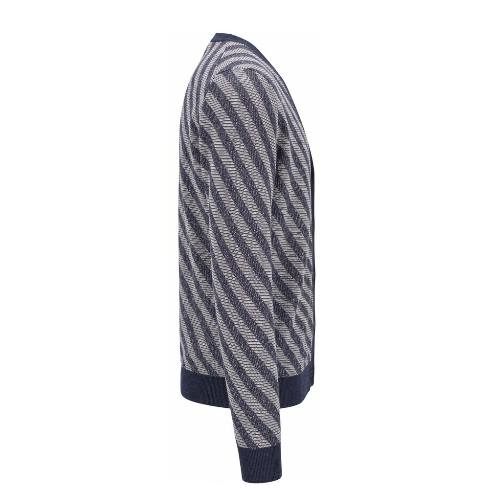 Blue Linen Men Cardigan