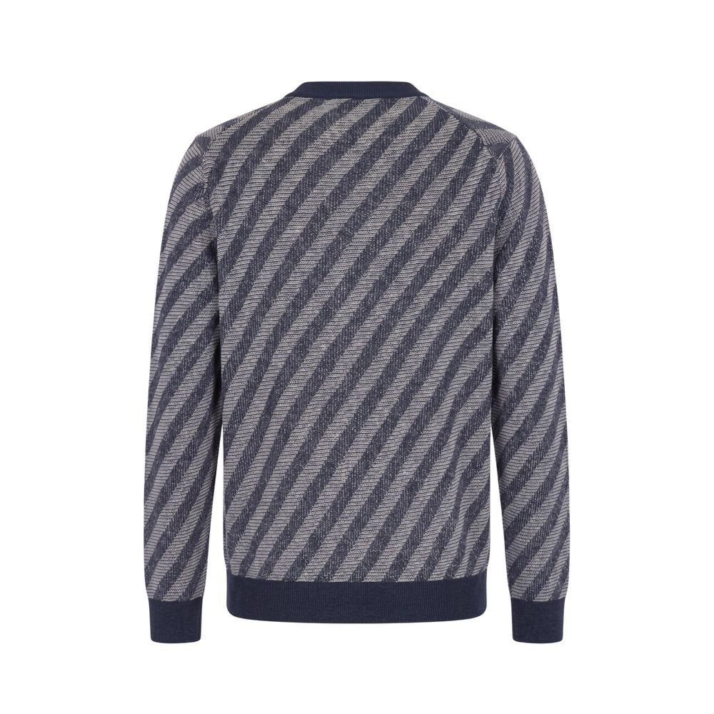Blue Linen Men Cardigan