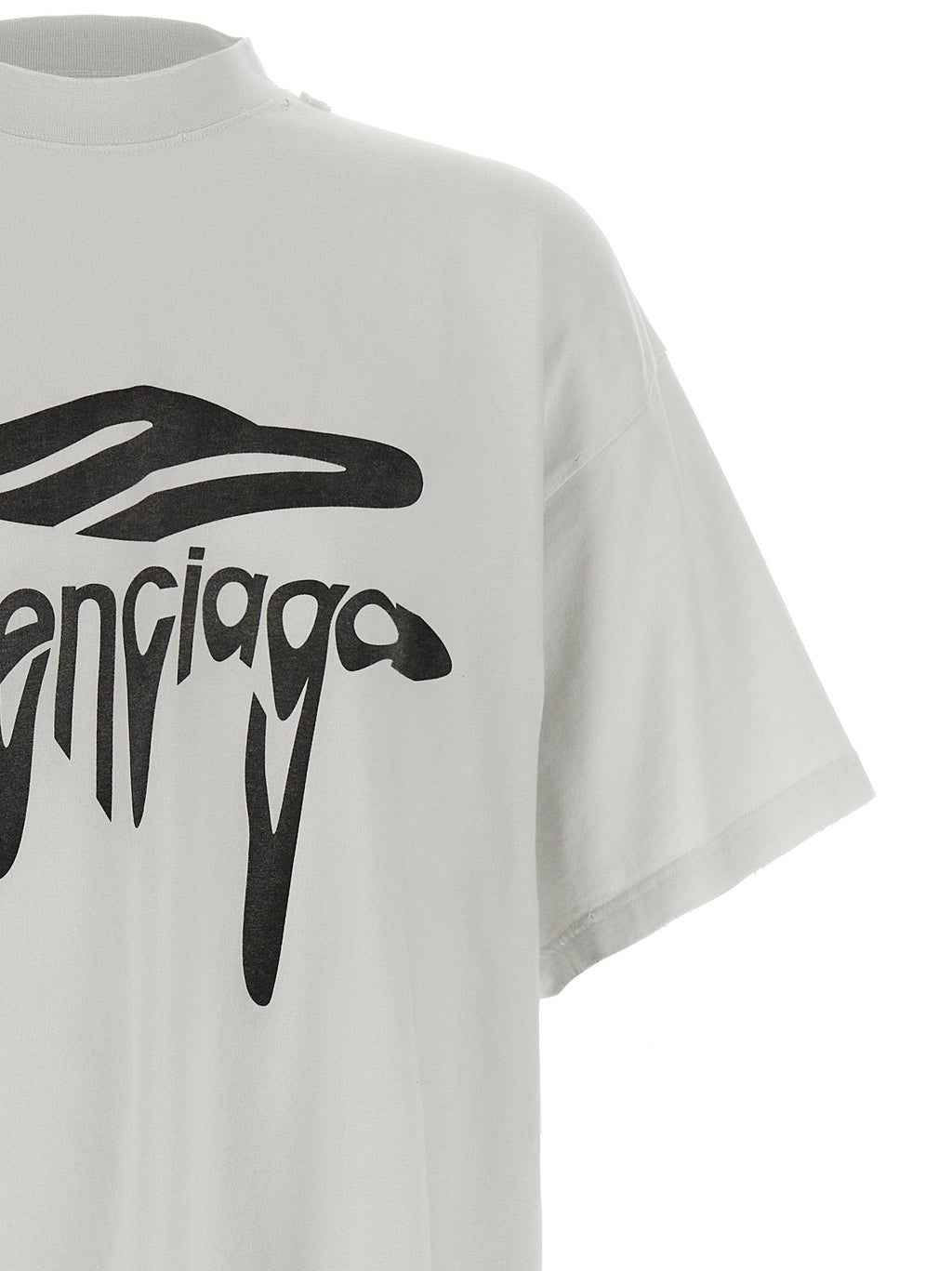 Balenciaga White Cotton T-Shirt