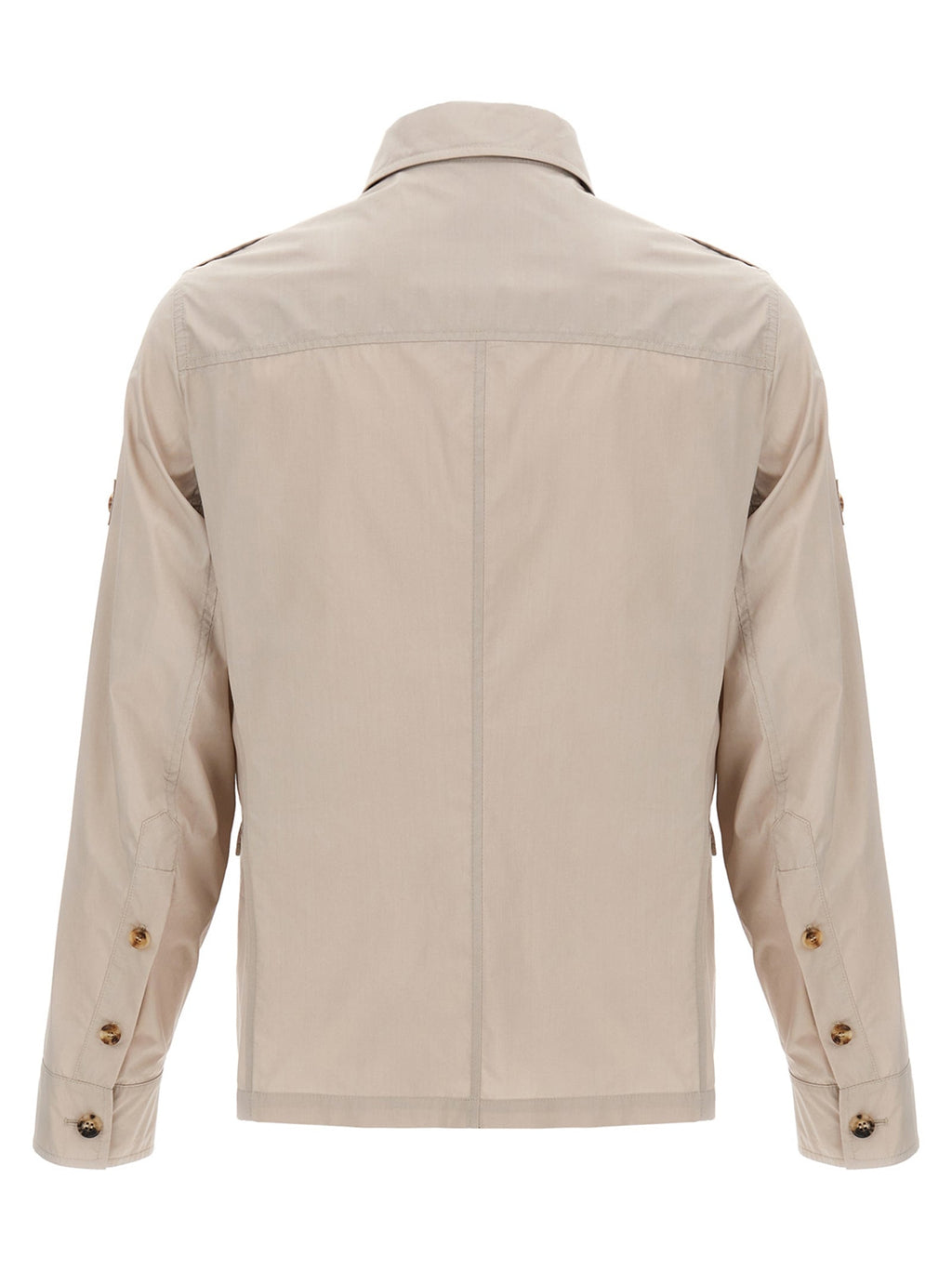 Brunello Cucinelli Beige Cotton Full-Length Jacket