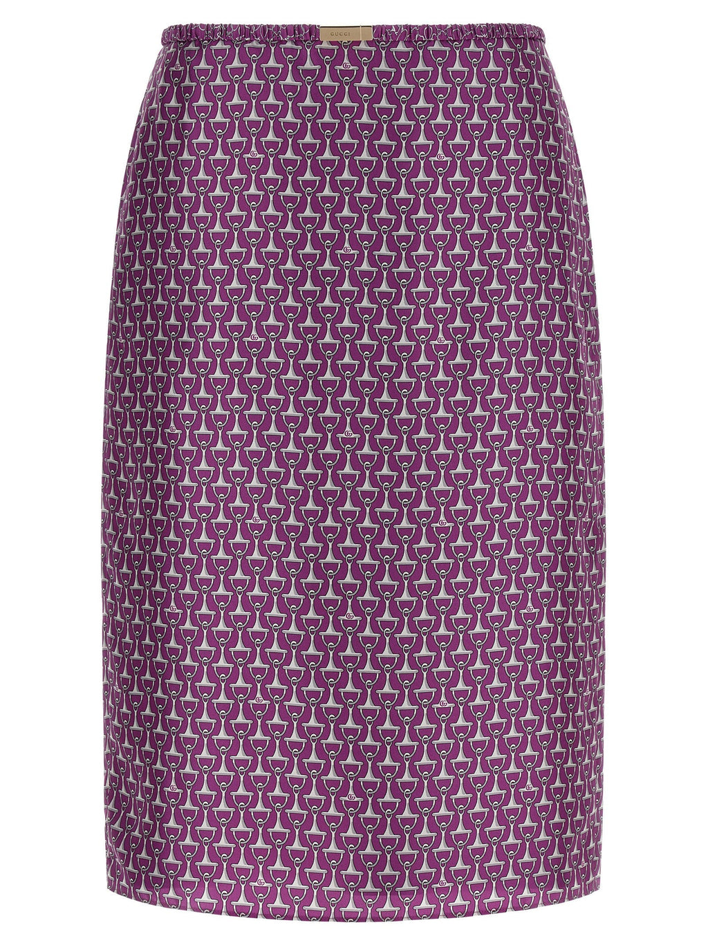 Gucci Purple Silk Midi Skirt