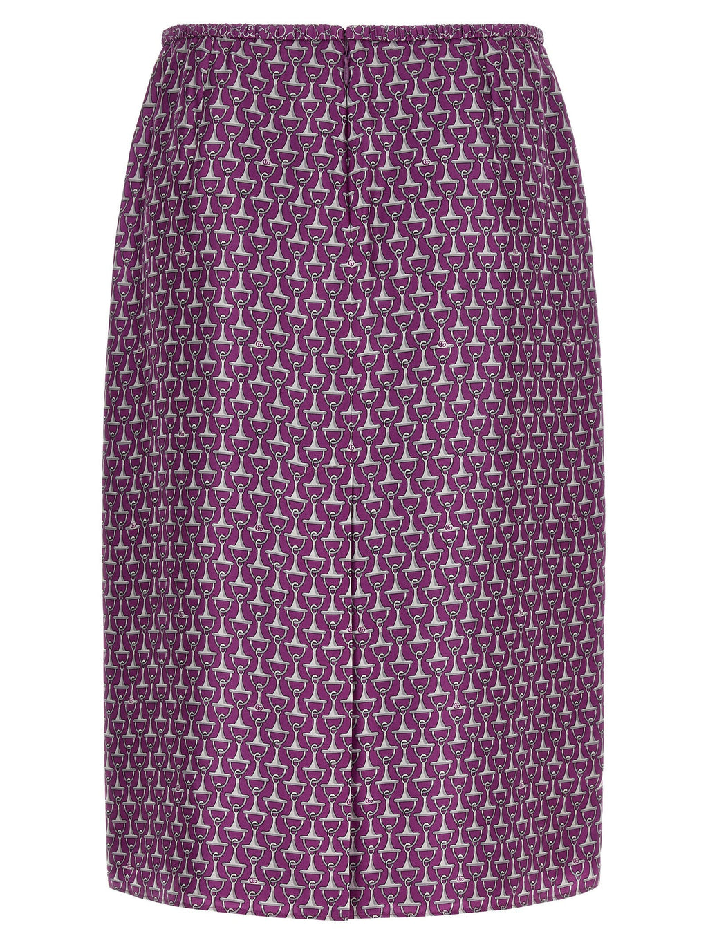 Gucci Purple Silk Midi Skirt