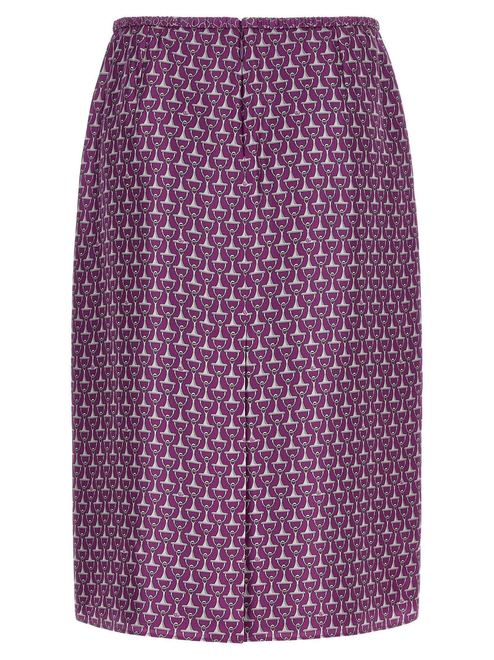 Gucci Purple Silk Midi Skirt