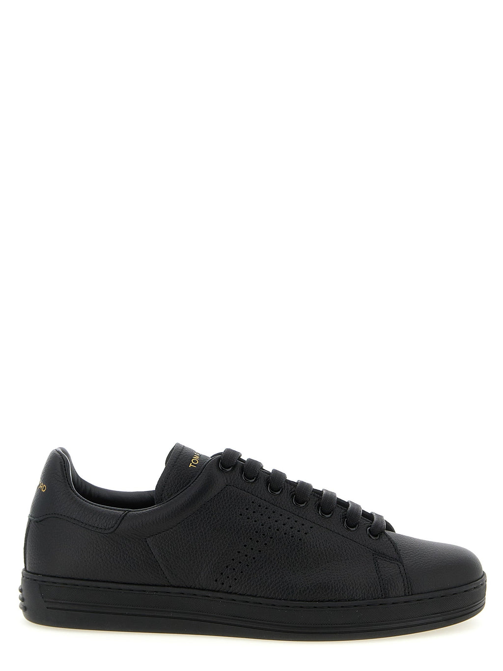 Tom Ford Black Leather Low Top Sneakers