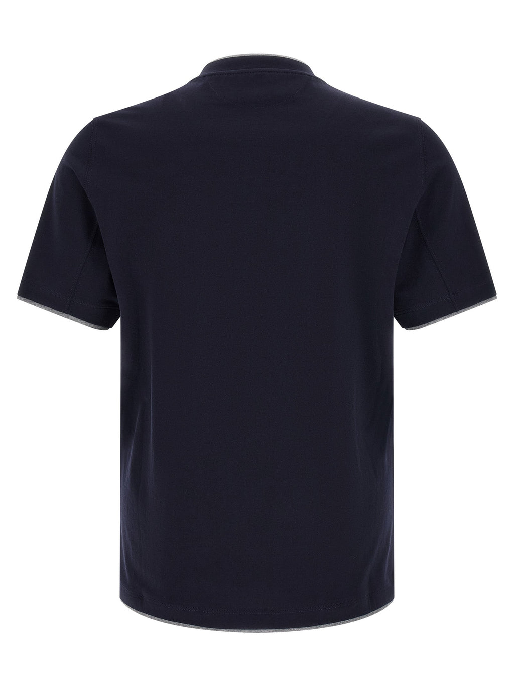 Brunello Cucinelli Blue Cotton T-Shirt