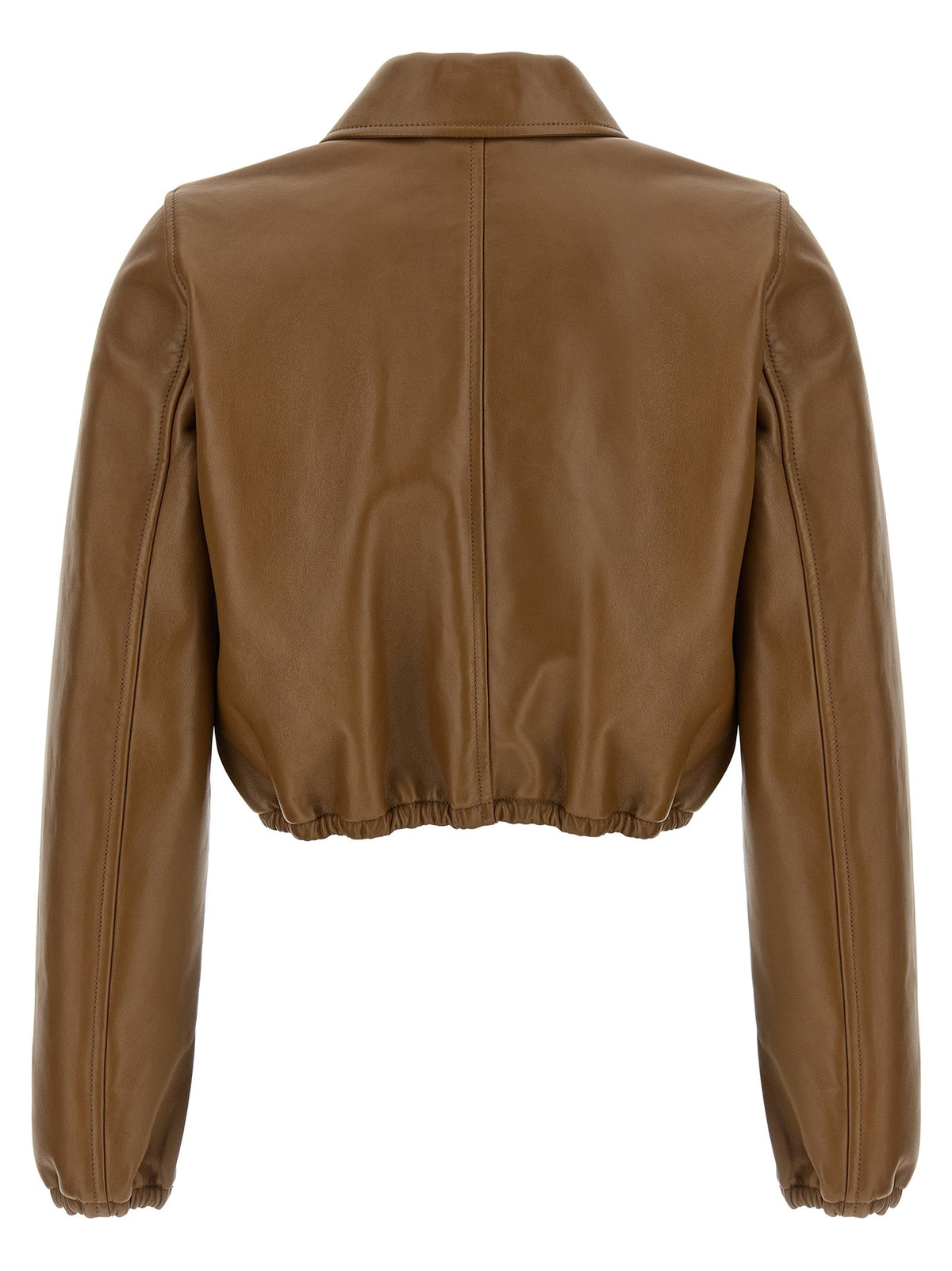 Gucci Beige Lamb Leather Leather Jacket