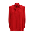 Valentino Garavani Red Silk Blouse