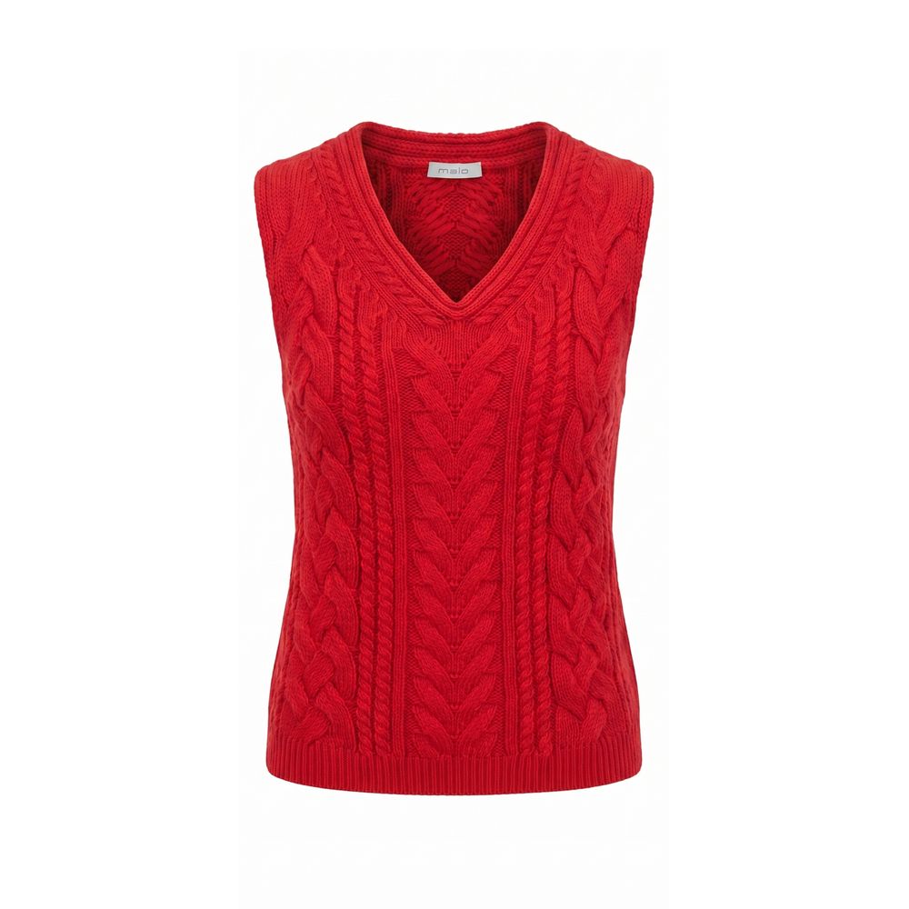 Malo Red Cotton Women Sweater