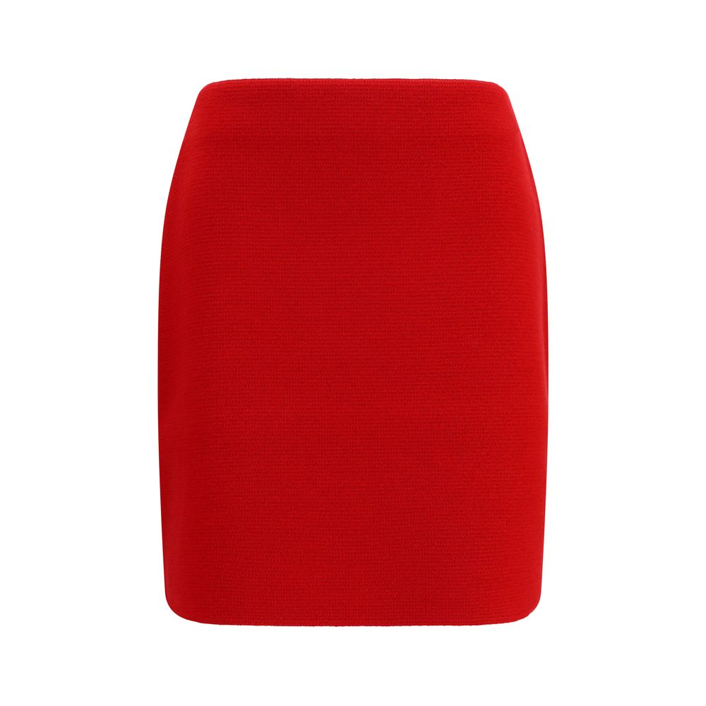 Fabiana Filippi Red Wool Oves Aries Mini Skirt
