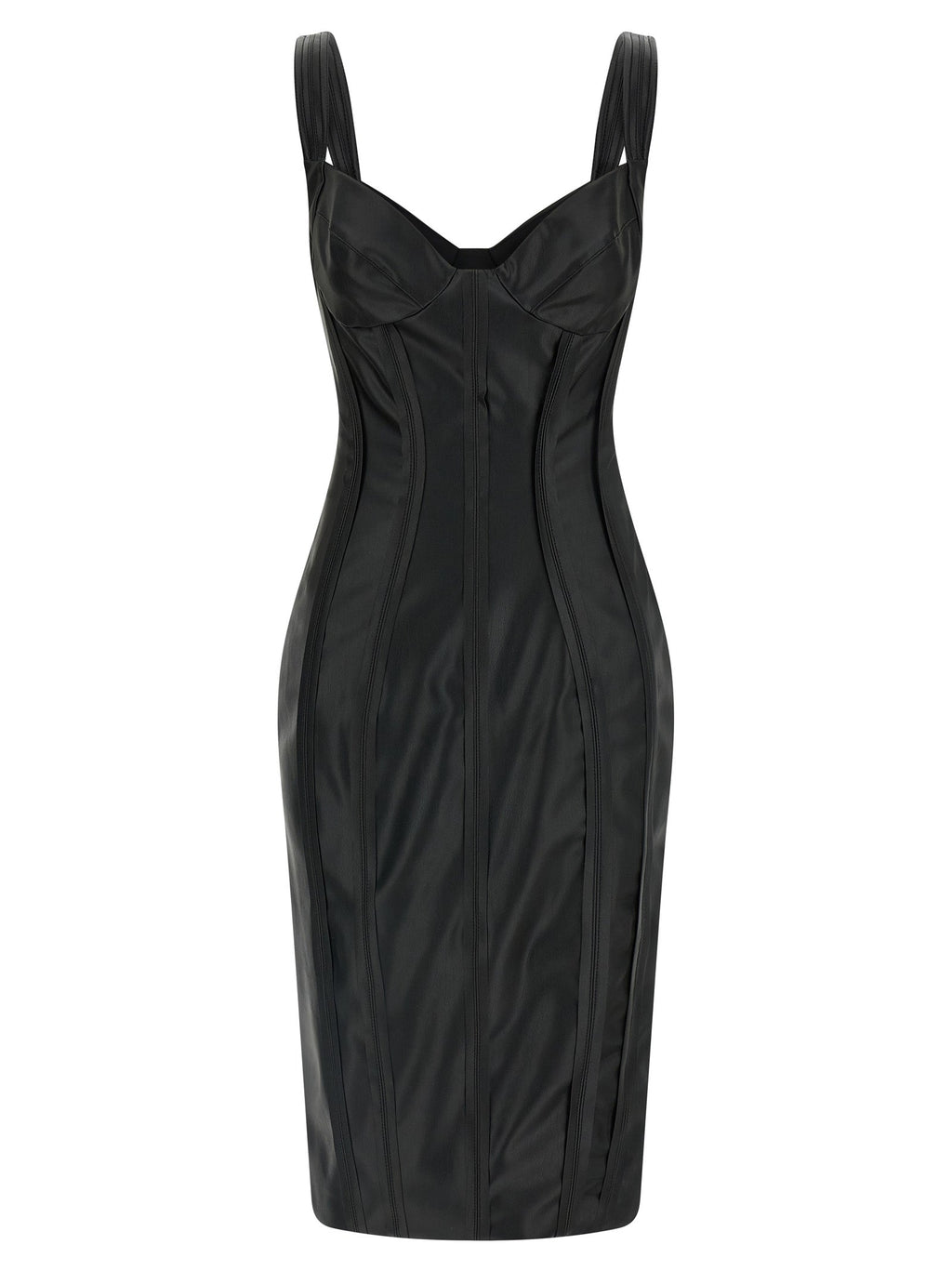 Elisabetta Franchi Black Viscose Midi Dress